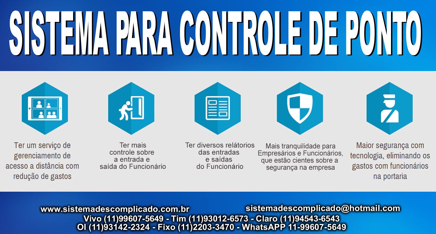 Software Controle de Ponto -  Sistema Descomplicado 